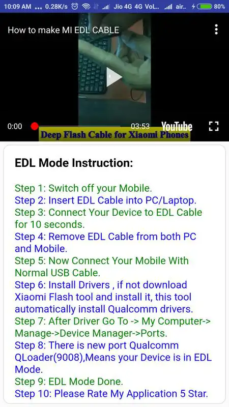 Play EDL Cable | EDL Mode